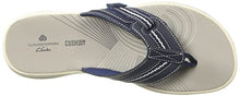 Load image into Gallery viewer, Clarks Women's Brinkley Jazz Flip Flop, Navy Synthetic, 8 M US

