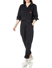 Load image into Gallery viewer, Dickies Women's Long Sleeve Cotton Twill Coverall, Black, Small
