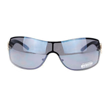 Load image into Gallery viewer, Womens Elegant Rimless Shield Warp Luxury Designer Sunglasses Gold Black
