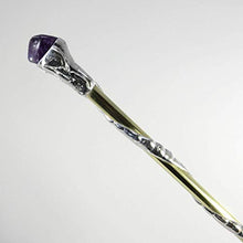 Load image into Gallery viewer, Amethyst Crystal Soldered Brass Wand
