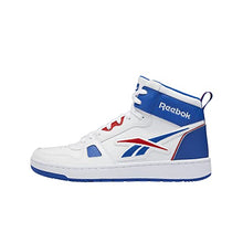 Load image into Gallery viewer, Reebok Unisex Resonator Mid Basketball Shoe, White/Vector Blue/Vector Red, 10.5 US Men

