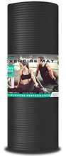 Load image into Gallery viewer, Aduro Sport Yoga Workout Mat, Extra Thick Yoga Foam Mat for Home Gym Exercise Mat with Carrying Strap (Black)
