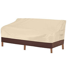 Load image into Gallery viewer, Vailge Heavy Duty Patio Sofa Cover, 100% Waterproof 3-Seater Outdoor Sofa Cover,Lawn Patio Furniture Covers with Air Vent and Handle,60" W x 40" D x 35" H,Beige&amp;Brown
