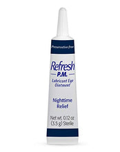 Load image into Gallery viewer, Refresh P.M. Lubricant Eye Ointment, Nighttime Relief, Preservative-Free, 0.12 Oz Sterile, Packaging May Vary
