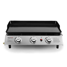 Load image into Gallery viewer, Royal Gourmet PD1300 Portable 3-Burner Propane Gas Grill Griddle,Black
