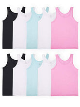 Load image into Gallery viewer, Fruit of the Loom Girls' Undershirts (Camis &amp; Tanks), Tank-10 Pack-Assorted, Medium
