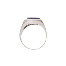 Load image into Gallery viewer, NOVICA Lapis lazuli .925 Sterling Silver Signet Ring 'Blue Obelisk'
