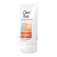Load image into Gallery viewer, Neutrogena Clear Pore Facial Cleanser / Face Mask containing Kaolin &amp; Bentonite Clay, Acne Treatment with Benzoyl Peroxide, 4.2 fl. oz
