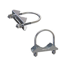 Load image into Gallery viewer, 2 PCS Stainless Steel Antenna Mount Clamp U-Bolt Mounting Hardware（All Nuts and gaskets are Made of Stainless Steel） Antenna Mast Clamp V Jaw Bracket Accessories for Outside Home Antenna
