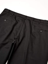 Load image into Gallery viewer, Haggar Men's Premium No Iron Classic Fit Expandable Waist Pleat Front Pant, Black, 38x30
