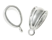 Load image into Gallery viewer, 30pcs 925 Sterling Silver Pendant Bail 9mm (0.35 Inch) Small Connector Beads for Jewelry Craft Making SS361
