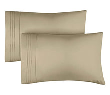 Load image into Gallery viewer, King Size Pillow Cases Set of 2 – Soft, Premium Quality Pillowcase Covers – Machine Washable Protectors – 20x40, 20x36 &amp; 20x48 Pillows for Sleeping 2 PC - King Size Pillow Cover Bedding
