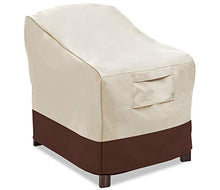 Load image into Gallery viewer, Vailge Patio Chair Covers, Lounge Deep Seat Cover, Heavy Duty and Waterproof Outdoor Lawn Patio Furniture Covers, Medium Beige &amp; Brown
