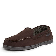 Load image into Gallery viewer, Dearfoams Men's Microsuede Moccasin with Whipstitch Slipper, Coffee, Medium
