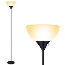 Load image into Gallery viewer, Floor Lamp - Standing Lamp, 9W LED Floor Lamp, Energy Saving &amp; 50,000hrs Long Lifespan, 3000K Warm White, Eye-Caring, Torchiere Floor Lamps for Bedroom, Living Room, Office, Reading, Black Floor Lamps
