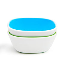 Load image into Gallery viewer, Munchkin Splash 4 Piece Toddler Divided Plate and Bowl Dining Set, Blue/Green
