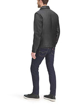 Load image into Gallery viewer, Dockers Men's James Faux Leather Jacket, Black w. Chest Zip, X-Large
