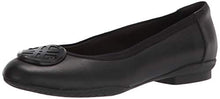 Load image into Gallery viewer, Clarks womens Sara Willow Ballet Flat, Black Leather, 7.5 US
