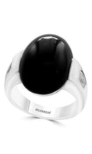 Load image into Gallery viewer, Effy 925 Sterling Silver Onyx &amp; White Topaz Ring, 21.25 TCW IRS0K462M0
