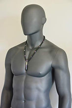 Load image into Gallery viewer, Amethyst &amp; Onyx February Birthstone Handmade Beaded Crystal Jewelry New Age Long Men's Necklace
