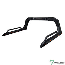 Load image into Gallery viewer, TLAPS Universal Adjustable Truck Bed Chase Rack Roll Bar with Side Rails Handle &amp; 3rd Third Brake Light &amp; 2x LED Work Lamps Bars &amp; 14x Amber Side Marker For Pickup (Textured Black)
