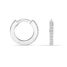 Load image into Gallery viewer, Charmsy 925 Sterling Silver Cubic-Zirconia Small Huggie Hoop Earrings for Teen Women 14MM
