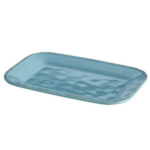 Load image into Gallery viewer, Rachael Ray Cucina Dinnerware 8-Inch x 12-Inch Stoneware Rectangular Platter, Agave Blue -

