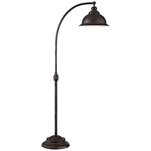 Load image into Gallery viewer, Wyatt II Farmhouse Arc Floor Lamp Dark Bronze Metal Shade Step Switch for Living Room Reading Bedroom Office - Franklin Iron Works
