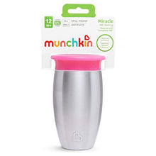 Load image into Gallery viewer, Munchkin Miracle Stainless Steel 360 Sippy Cup, Pink, 10 Ounce
