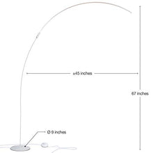 Load image into Gallery viewer, Brightech Sparq - Hanging, LED Arc Floor Lamp - Over The Couch, Contemporary Standing Lamp - Modern, Dimmable Light Arching from Behind The Sofa - Living Room &amp; Office Pole Lamp
