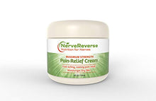 Load image into Gallery viewer, NerveReverse - Neuropathy Nerve Pain Relief Cream for feet, Hands, Legs Toes. Large 4 OZ. JAR. Fast-Acting, Maximum Strength Pain-Relief Cream with Menthol, MSM, Carnitine, Alpha Lipoic Acid
