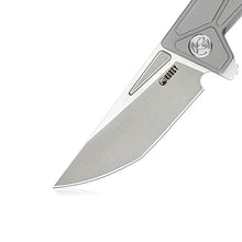 Load image into Gallery viewer, KUBEY KB256 Folding Pocket Knife – Frame Lock Tactical Knife with 3.54in AUS-10 Sand Blast &amp; Brush Blade – Solid Outdoor Knife with Titanium Handle for Hiking Hunting and EDC Carry (Grey)
