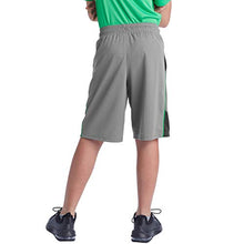 Load image into Gallery viewer, C9 Champion Boys' Color Block Short-9" Inseam, Hardware Gray Heather/Charcoal, XL
