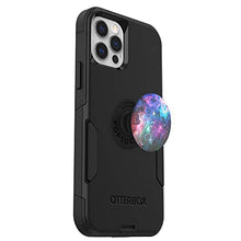 Load image into Gallery viewer, Bundle: OTTERBOX COMMUTER SERIES Case for iPhone 12 &amp; iPhone 12 Pro - (BLACK) + PopSockets PopGrip - (BLUE NEBULA)
