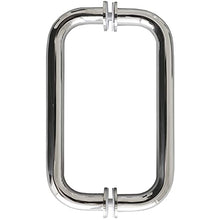 Load image into Gallery viewer, CKB 8" Back to Back Pull Shower Door Handle Compatible with 1/4" to 1/2" Thickness Glass Door for Frameless Shower Doors, Polished Steel with 304 Stainless Steel
