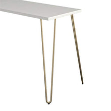 Load image into Gallery viewer, Ameriwood Home Haven L Riser, White/Gold Desk
