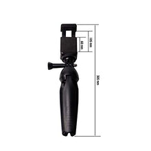 Load image into Gallery viewer, HUAY Mini Tripod, Cell Phone Stand,Lightweight Tabletop Small Phone Tripod for iPhone Samsung Huawei Smartphone, Camera with Bluetooth Remote Control, 180 Rotating Metal Ball Mount Holder
