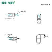 Load image into Gallery viewer, Serene Valley Shower Door Seal Strip for 3/8" Glass, U-Shaped, Super Clear and Strong Material for 3/8" Glass Panels - 78" Strips, 2pcs
