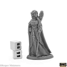 Load image into Gallery viewer, Reaper Miniatures: 44008 - Anthanelle Female Elf Wizard Bones Black Fantasy Plastic Miniature
