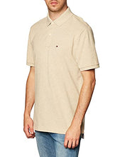 Load image into Gallery viewer, Tommy Hilfiger Men's Regular Short Sleeve Polo Shirt in Classic Fit, Khaki Heather, XL
