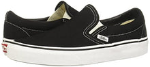 Load image into Gallery viewer, Vans Unisex Slip On Classic Canvas Shoes (6 B(M) US Women / 4.5 D(M) US Men, Black/White)
