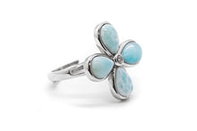 Load image into Gallery viewer, Natural Larimar 925 Sterling Silver Oval Larimar Gemstone Size Adj
