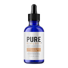 Load image into Gallery viewer, Pure Biology Premium Vitamin C Serum for Face with Hyaluronic Acid &amp; Vitamin E, Brightening Antioxidant Serum for Face, Acne and Dark Spot Corrector, Skin Care for Men &amp; Women (1 oz)
