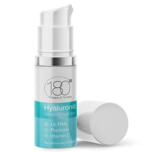 Load image into Gallery viewer, Hyaluronic Acid Anti Aging Serum w. Peptide Booster + Vitamin C - Ultra Strength for Ages 50+ - Restore and Prevent Wrinkles &amp; Fine Lines - Intensive Face Neck &amp; Eye Serum - 180 Cosmetics
