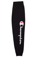 Load image into Gallery viewer, Champion Boys Sweatpant Heritage Collection Slim Fit Brushed Fleece Big and Little Boys Kids (X-Large, Black Script)
