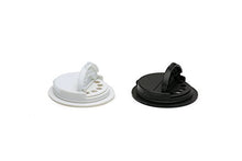 Load image into Gallery viewer, Jarware Spice Lids for Regular Mouth Mason Jars, Set of 2, Black and White

