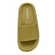 Load image into Gallery viewer, Cushionaire Women's Feather recovery slide sandals with +Comfort, Yellow 7
