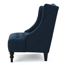 Load image into Gallery viewer, Christopher Knight Home Toddman High-Back Fabric Club Chair, Dark Blue
