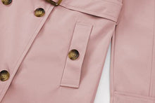 Load image into Gallery viewer, Chrisuno Rain Coats for Women Dress Coat Long Trench Coat Double Breasted Spring Fall Winter Coat Pink M
