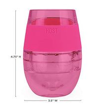 Load image into Gallery viewer, Host Cooling Cup Set of 1 Plastic Double Wall Insulated Freezable Drink Chilling Tumbler with Freezing Gel, Wine Glasses for Red and White Wine, 8.5 oz, Translucent Magenta
